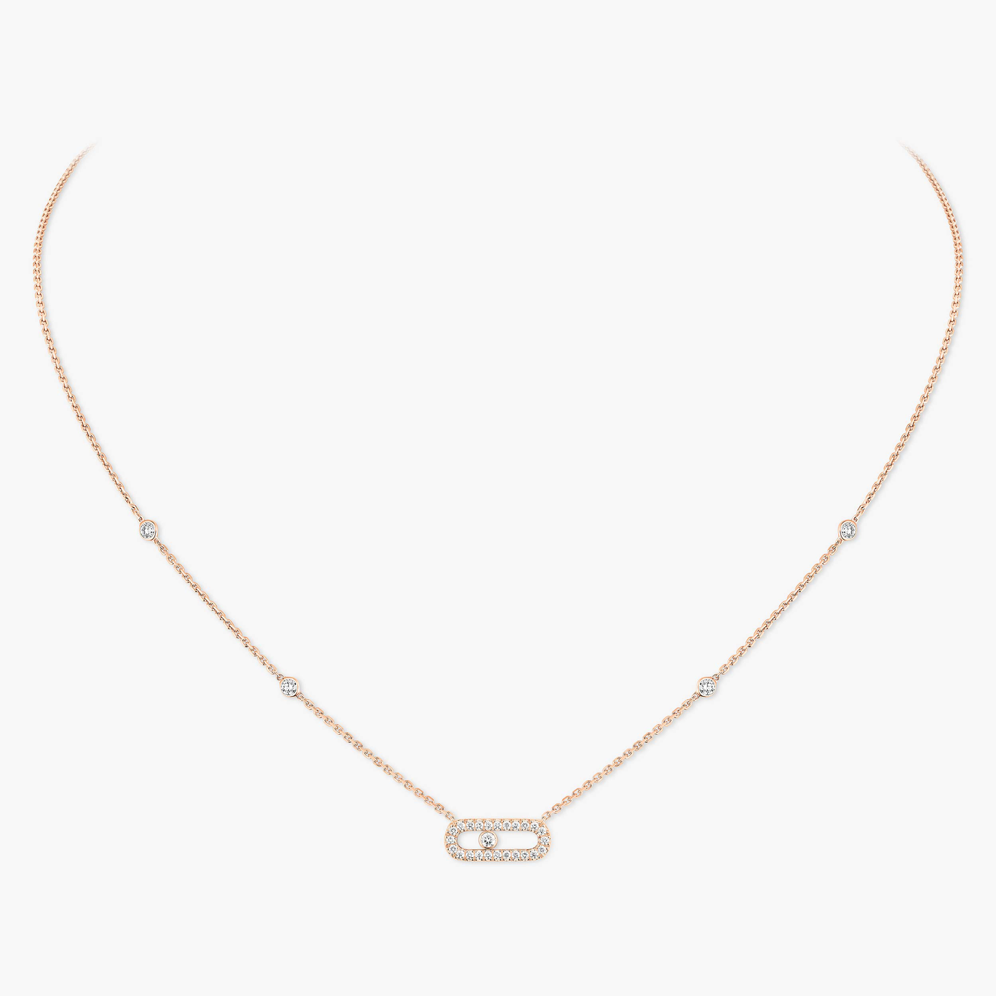 Solo Motion Pavé Necklace