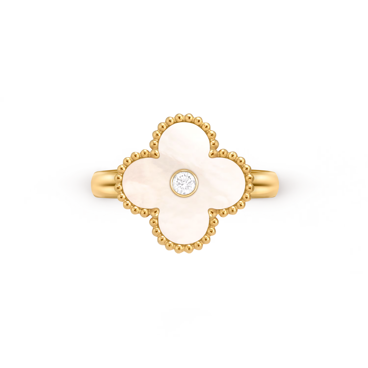 Mother-of-pearl Lucky Clover Ring
