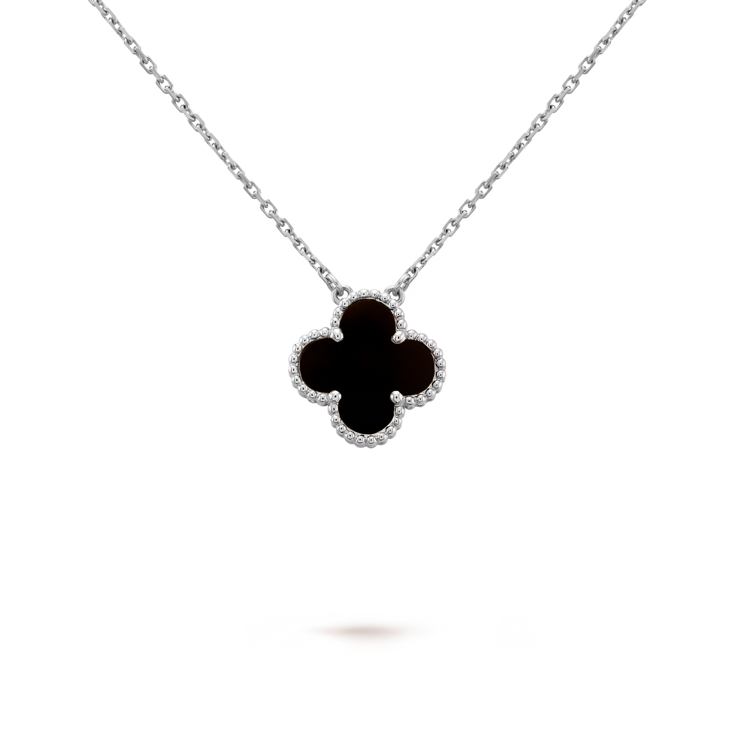 Onyx Lucky Clover Pendant