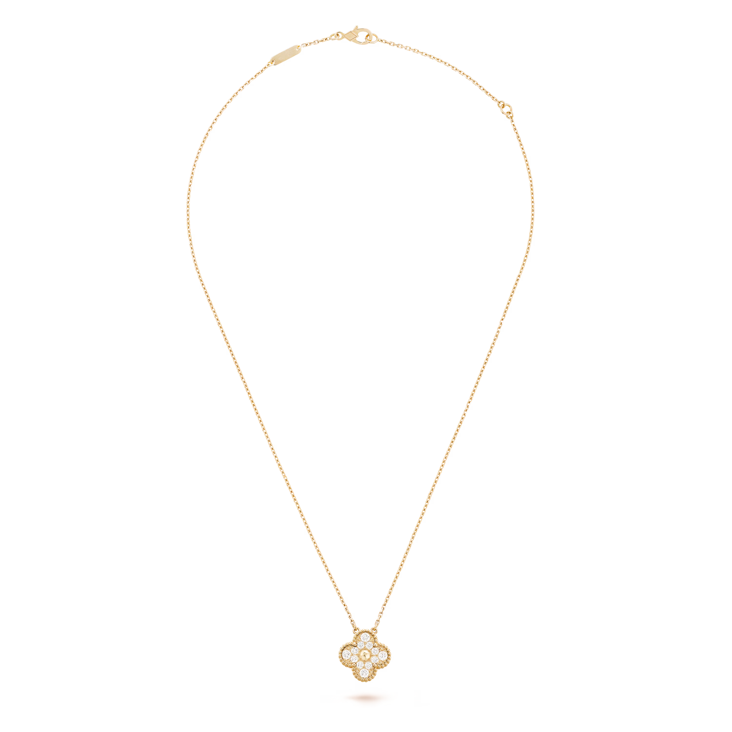 Diamanté Clover Motif Pendant