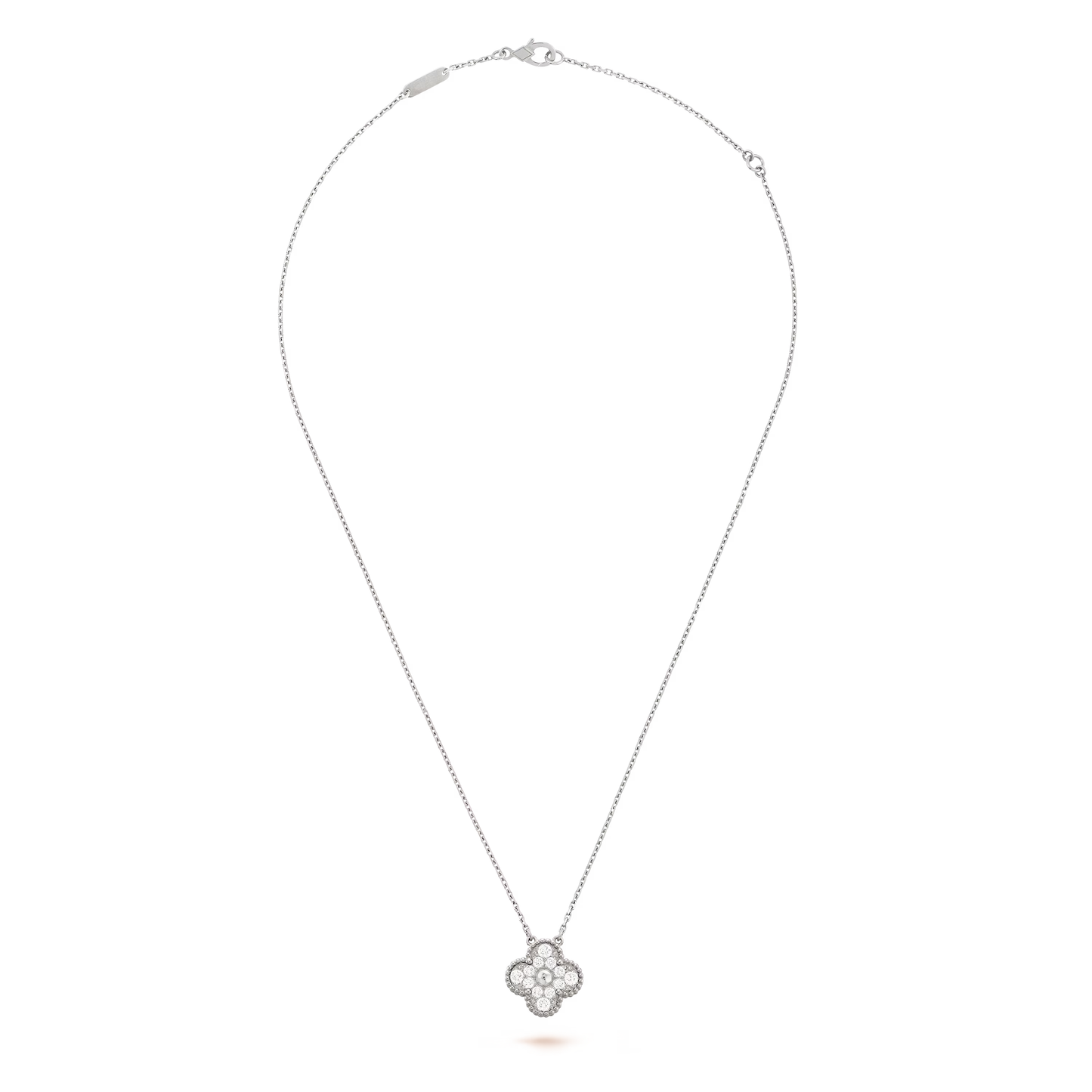 Diamanté Clover Motif Pendant