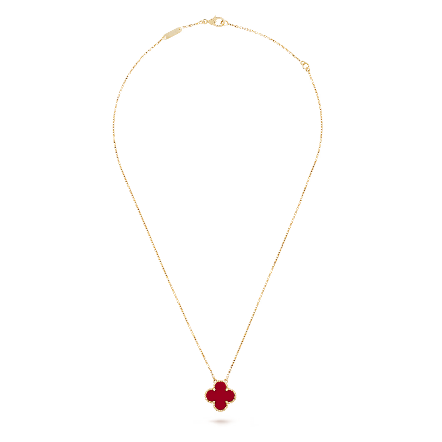 Carnelian Clover Motif Pendant