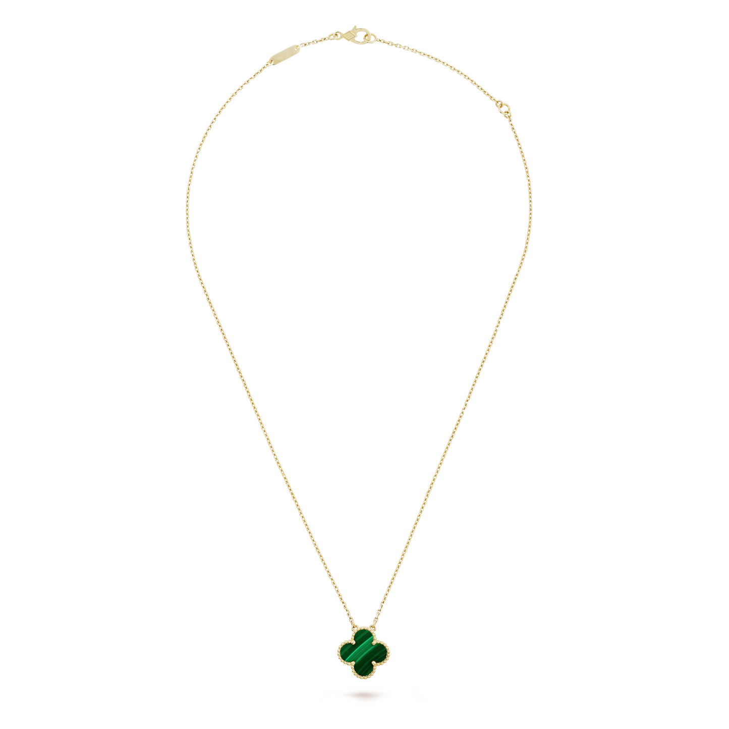Malachite Clover Motif Pendant