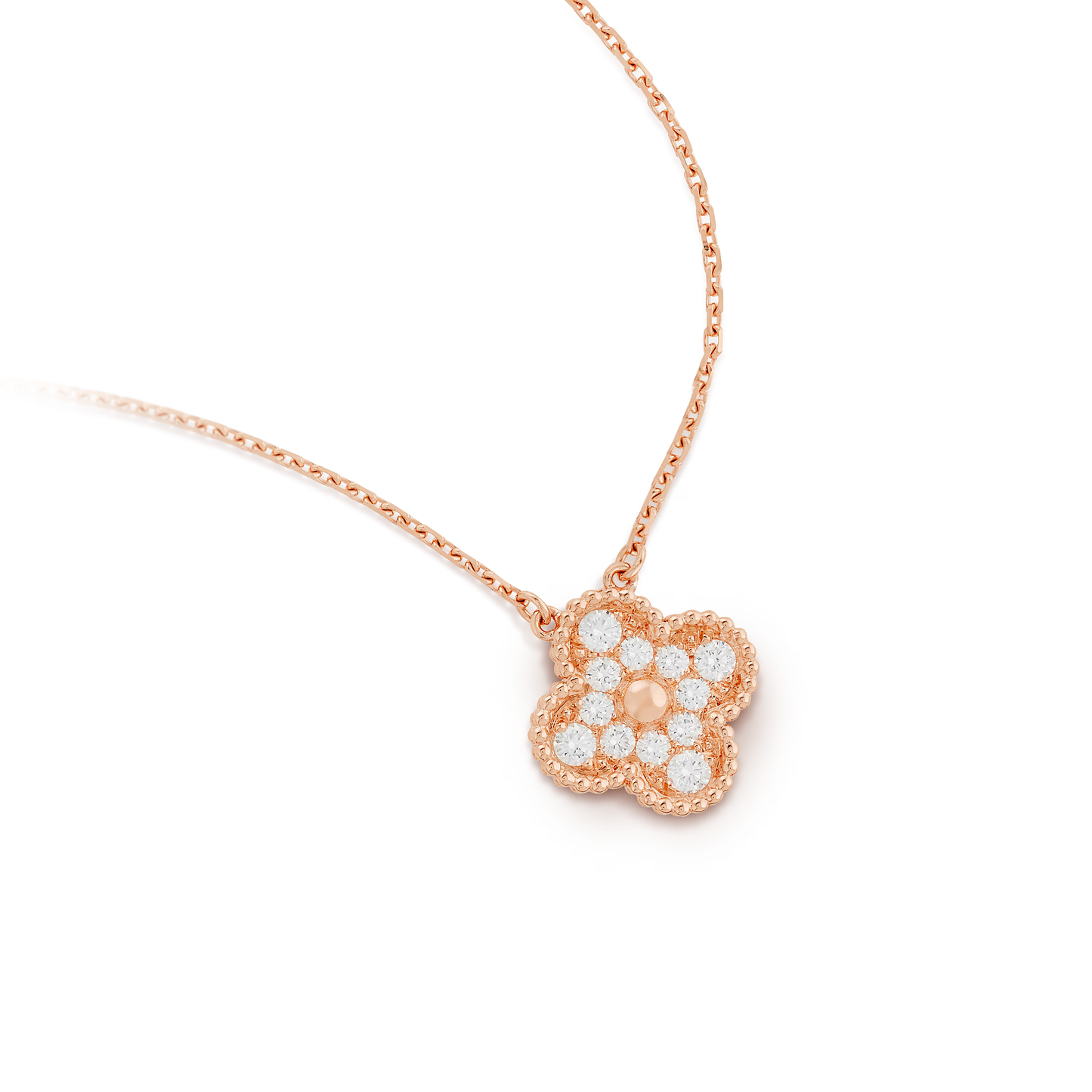 Diamanté Clover Motif Pendant