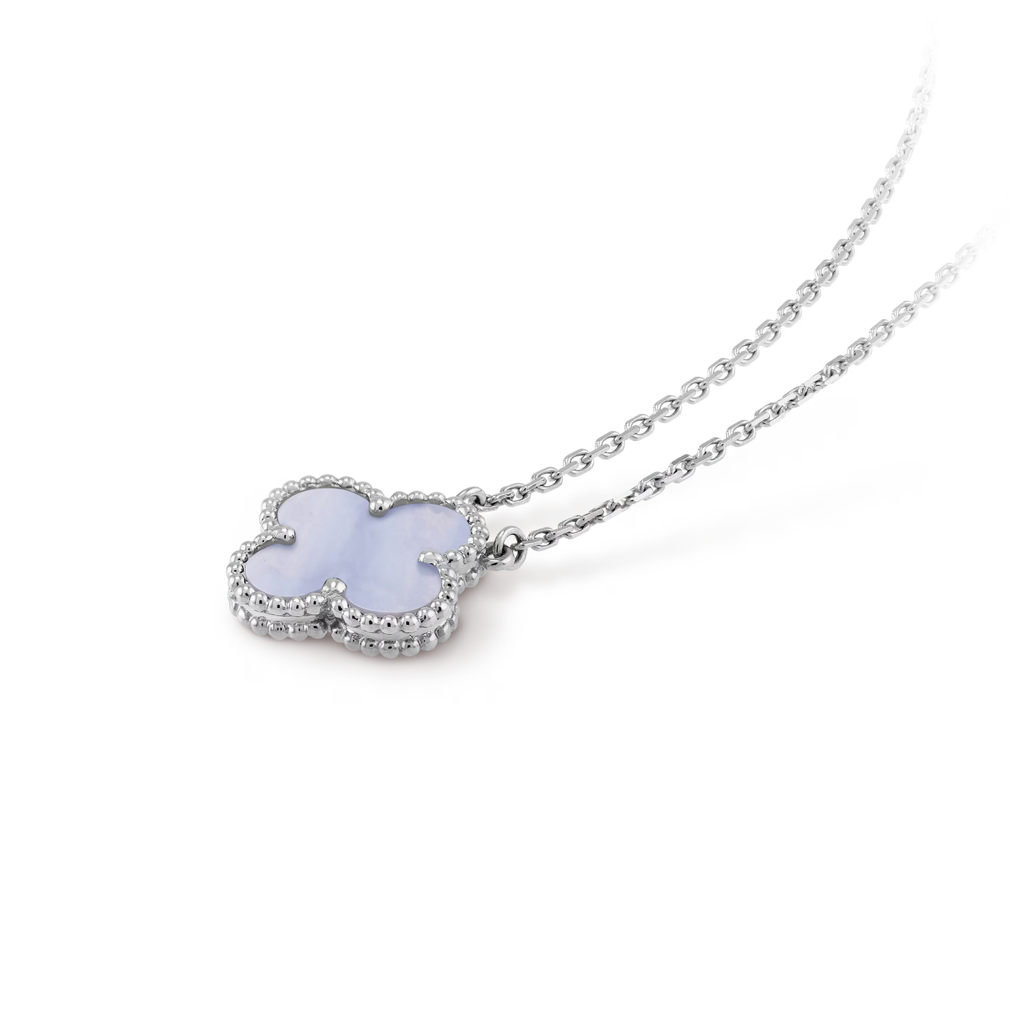 Chalcedony Clover Motif Pendant