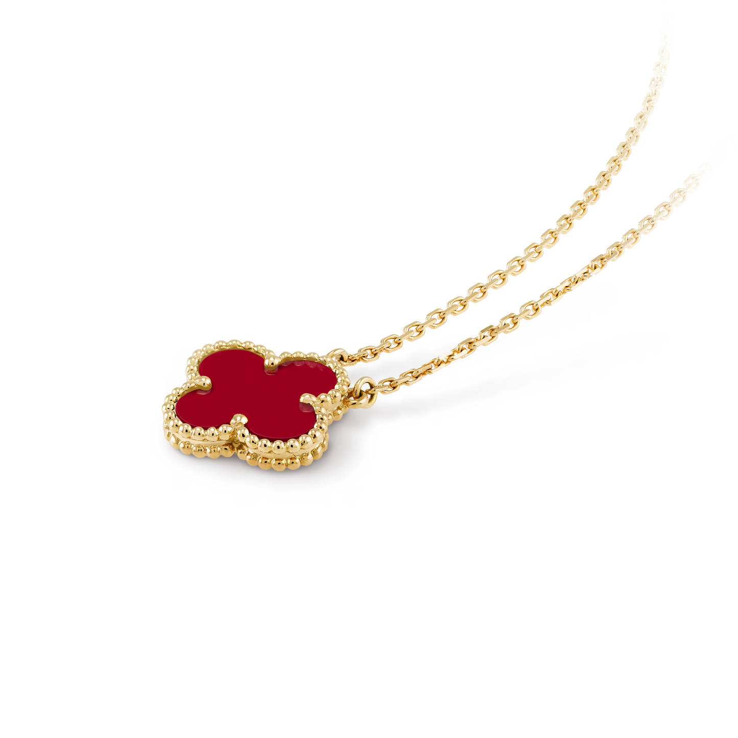 Carnelian Clover Motif Pendant