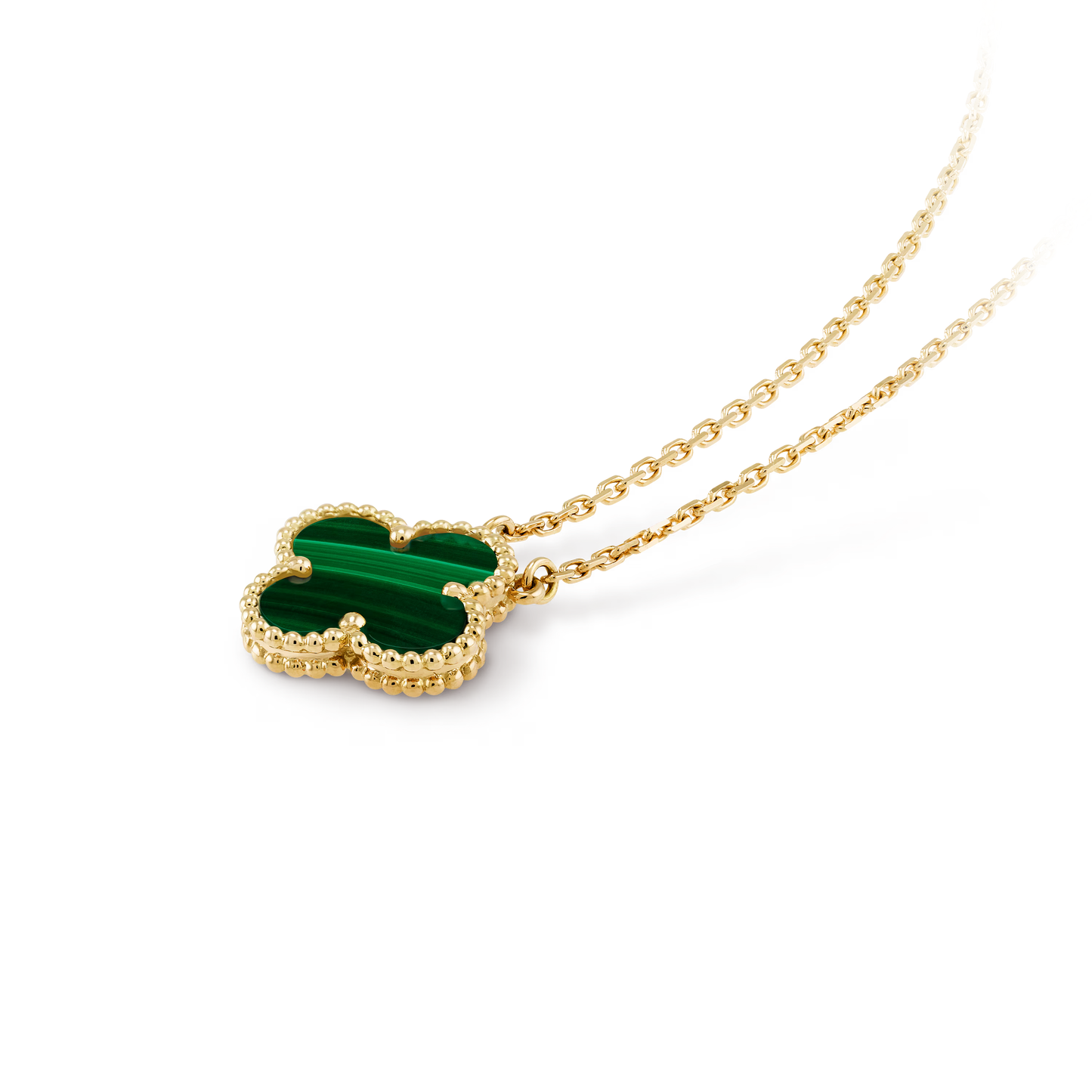 Malachite Clover Motif Pendant
