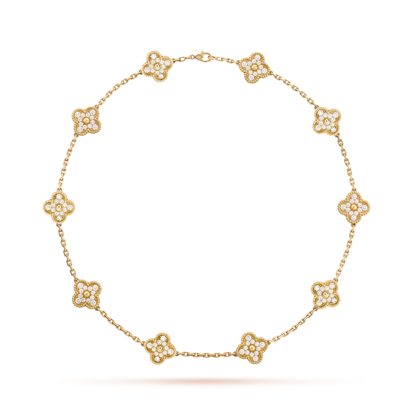 Diamanté Clover Motif Necklace