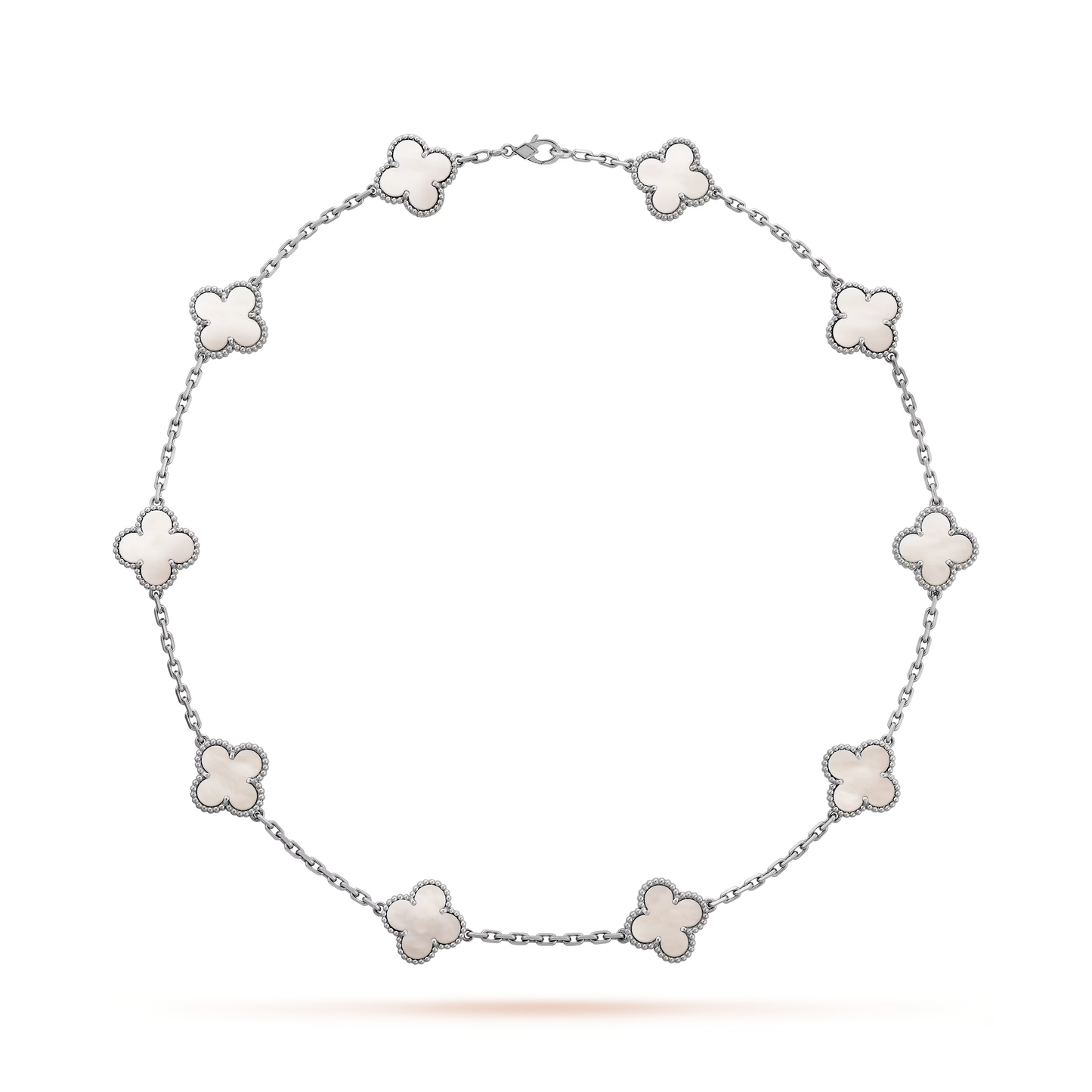 Mother-of-pearl Lucky Clover Necklace