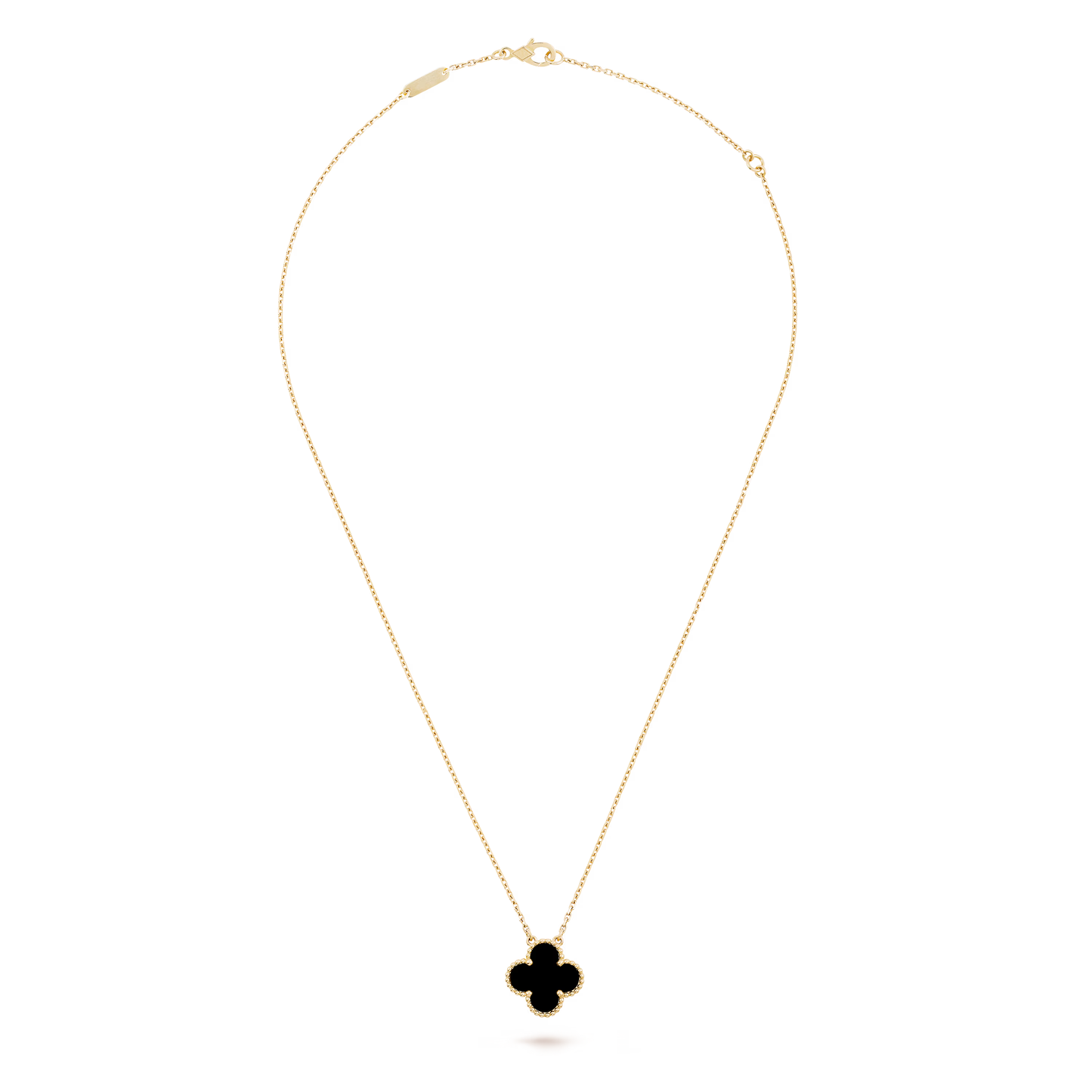 Onyx Lucky Clover Pendant