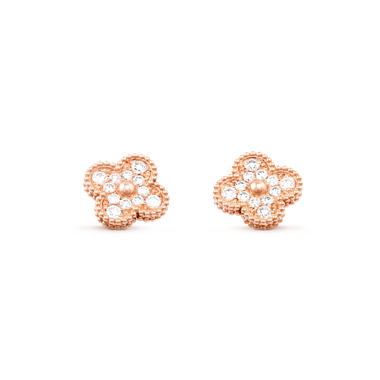 Diamanté Lucky Clover Earrings
