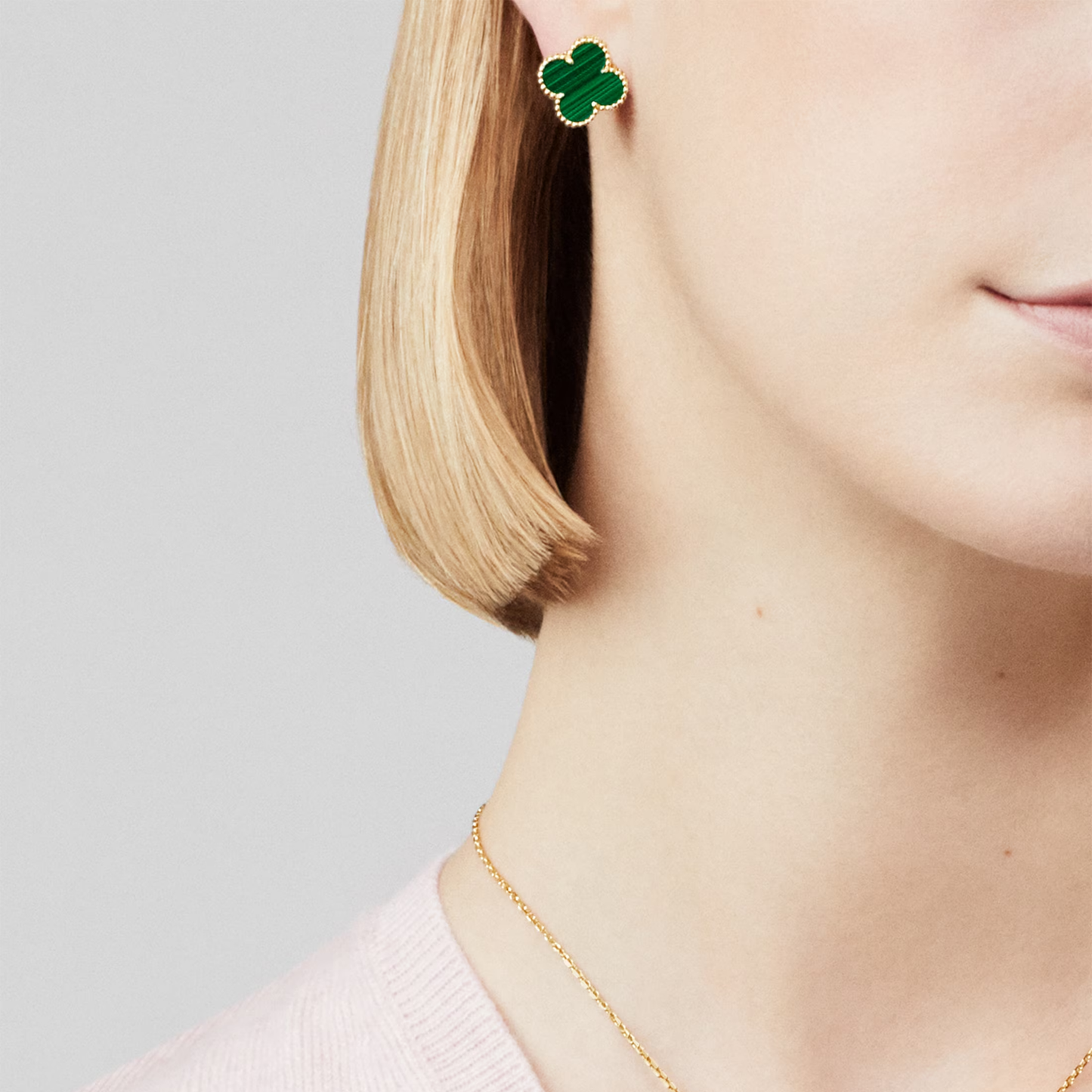 Malachite Lucky Clover Earrings