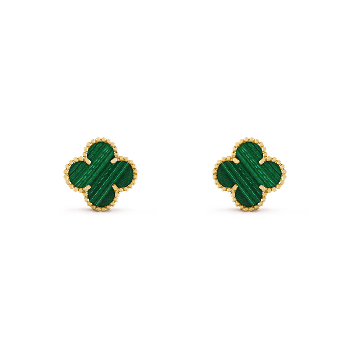 Malachite Lucky Clover Earrings