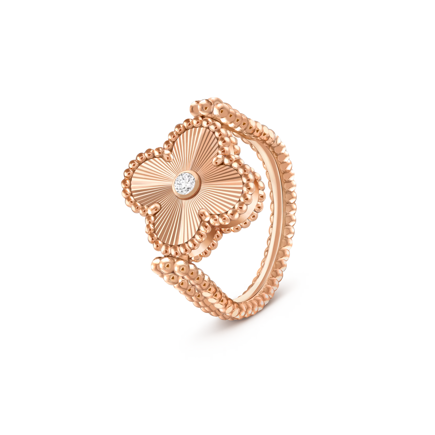 Carnelian Clover Reversible Ring