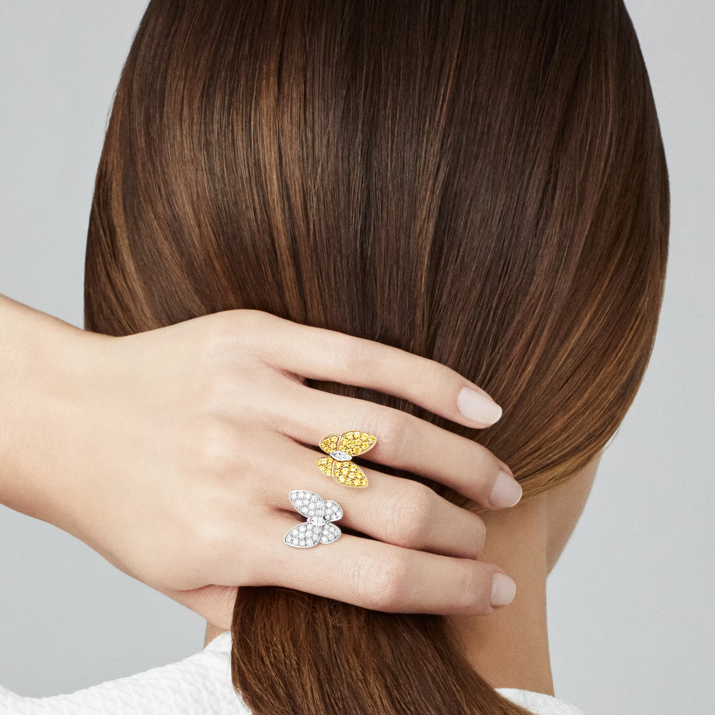 Soleil Golden Twin Butterfly Ring