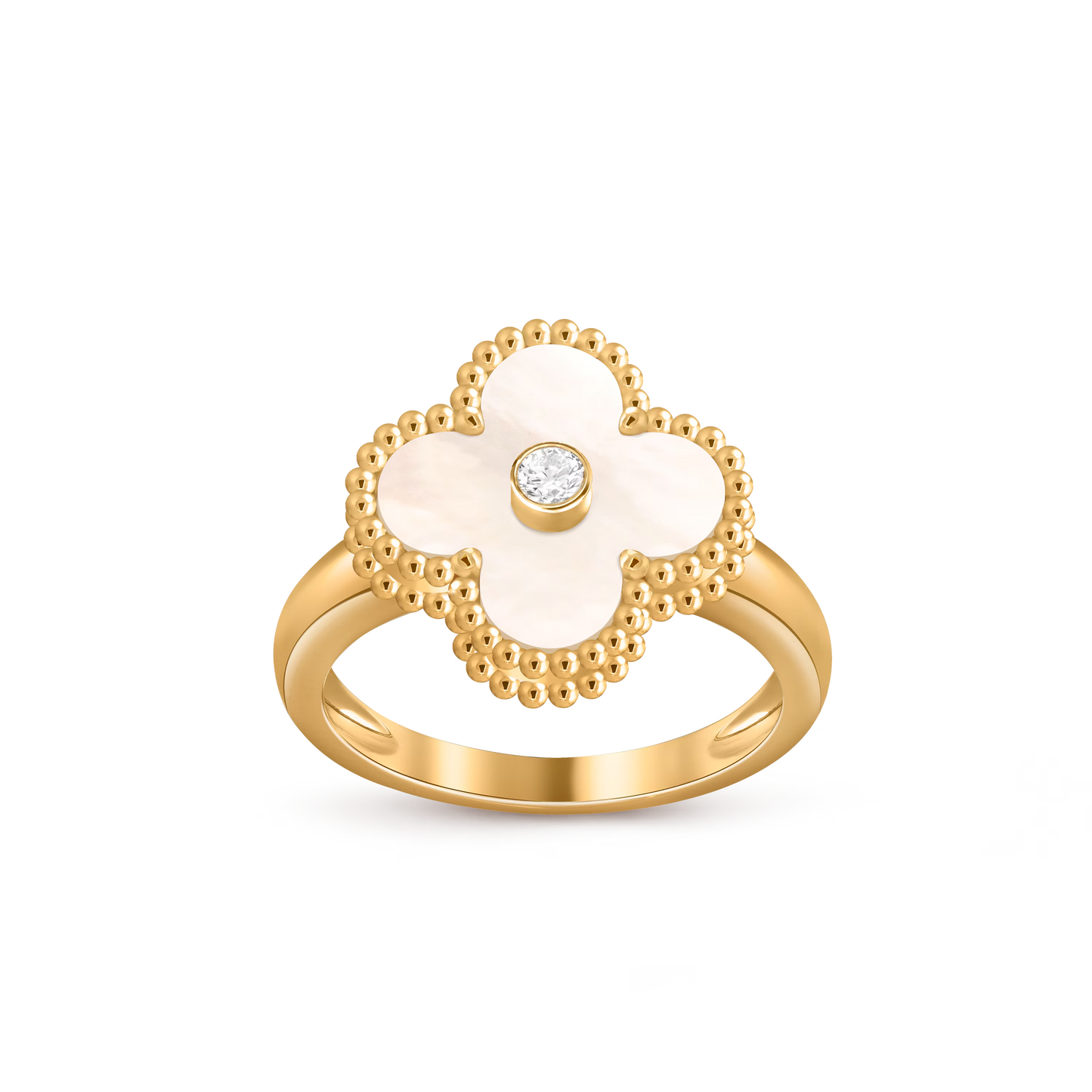 Mother-of-pearl Lucky Clover Ring