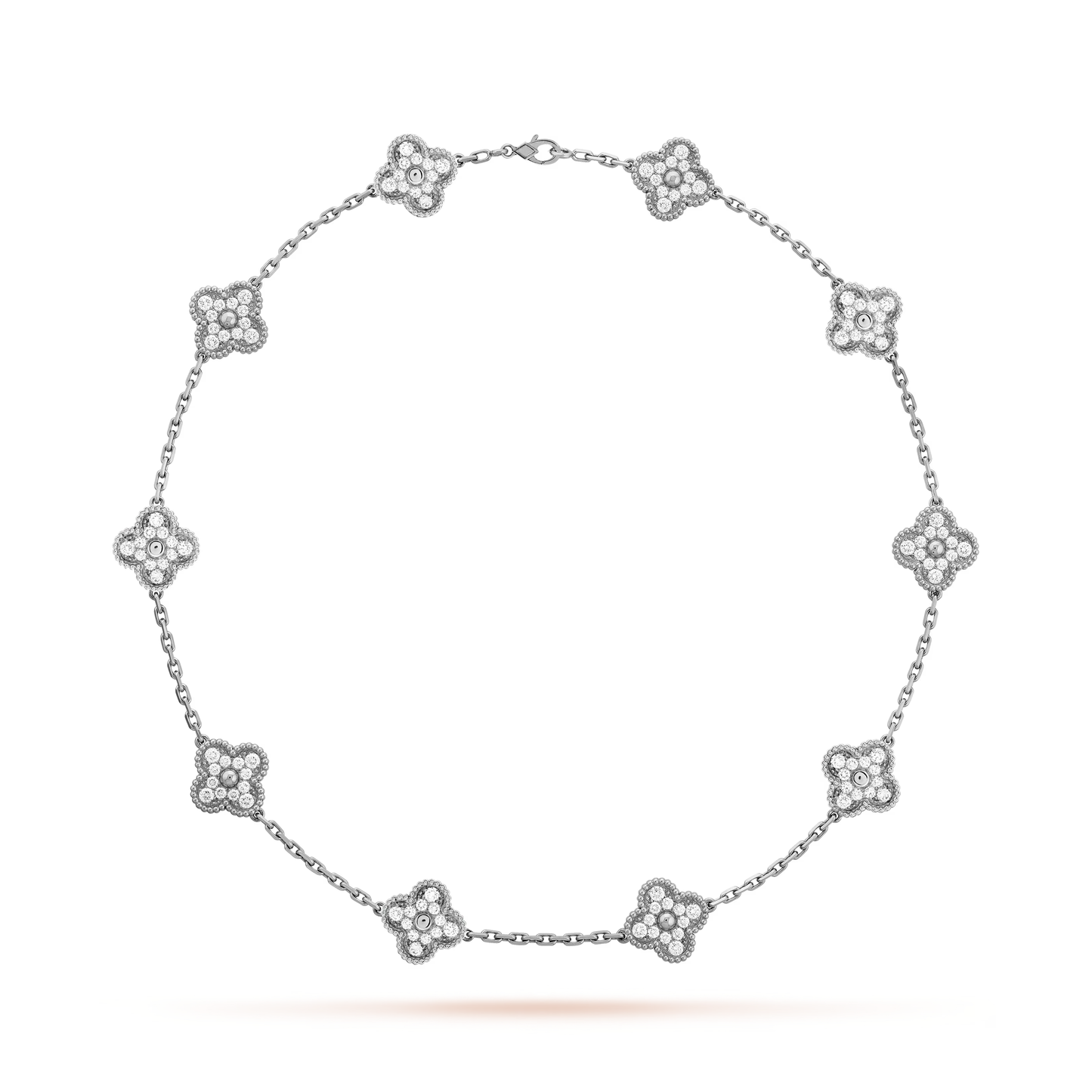 Diamanté Clover Motif Necklace