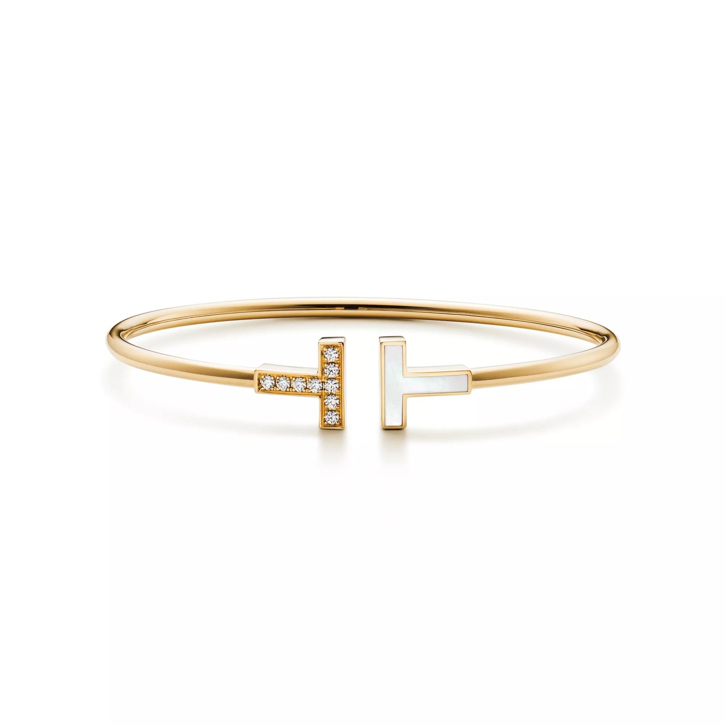 Mother-of-pearl & Diamanté Timeless T Bracelet