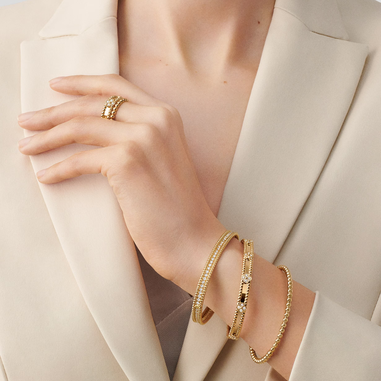 Clover Beaded Ring – Petite