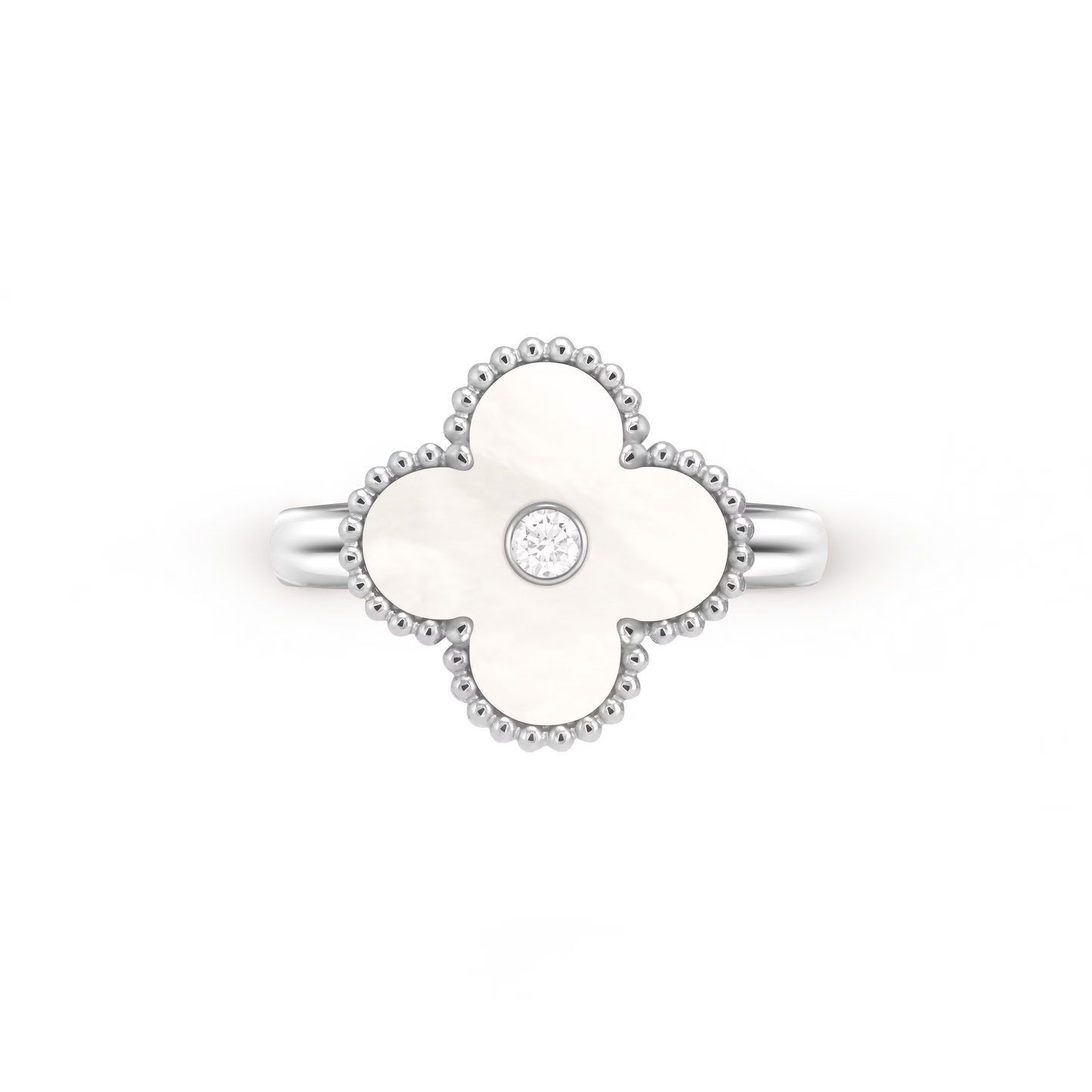 Mother-of-pearl Lucky Clover Ring