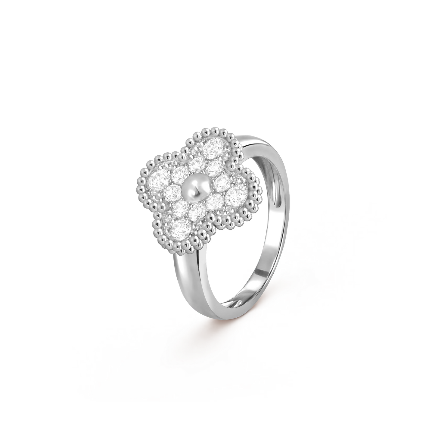 Diamanté Lucky Clover Ring