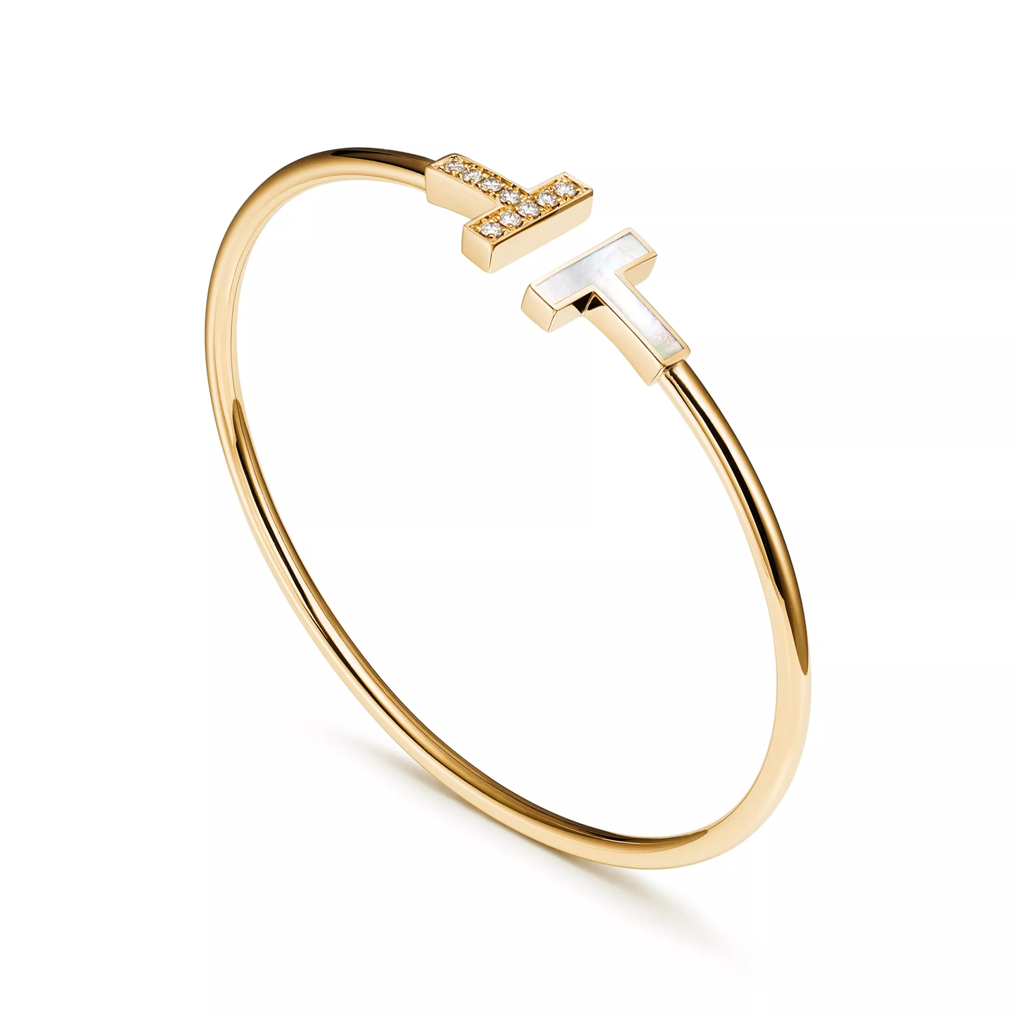 Mother-of-pearl & Diamanté Timeless T Bracelet