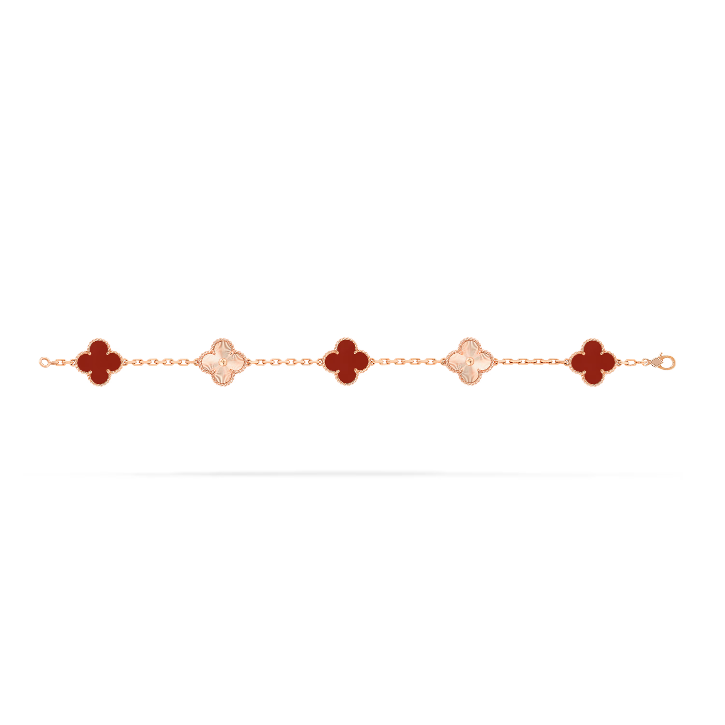 Carnelian & Lumière Lucky Clover Bracelet