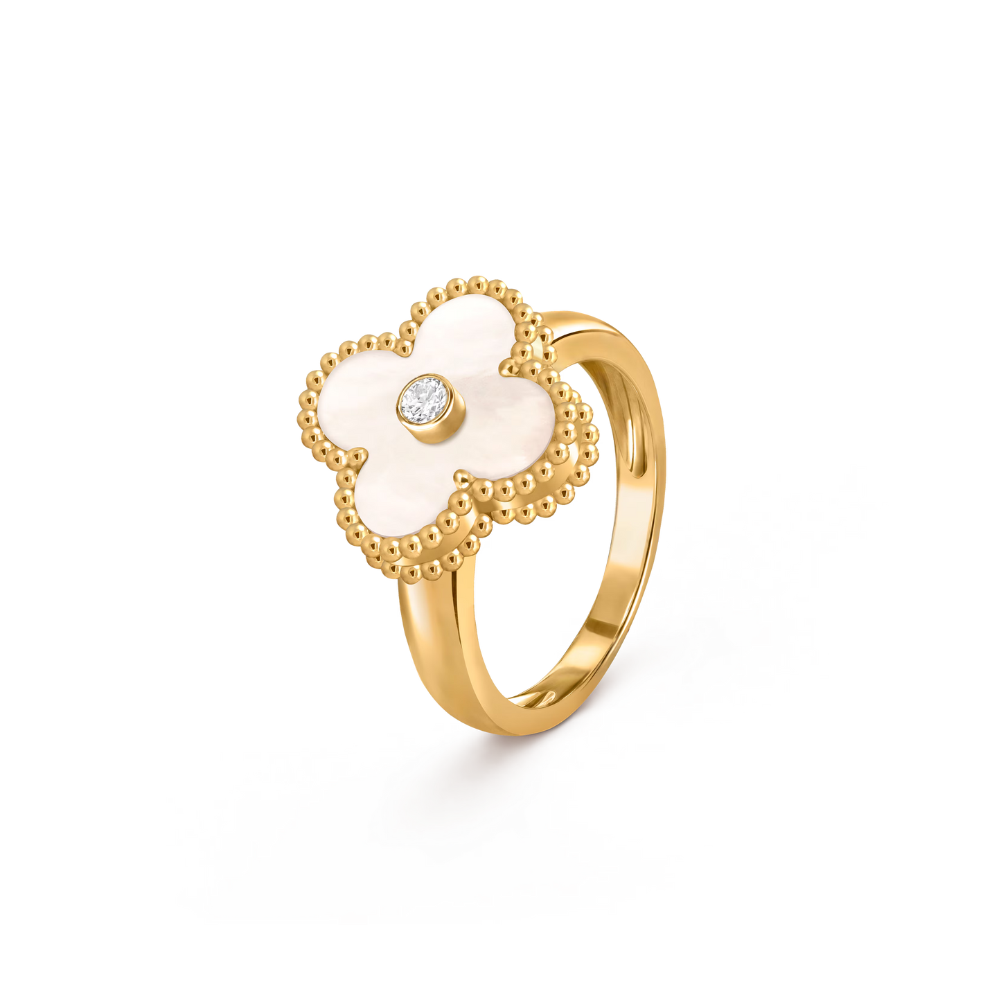 Mother-of-pearl Lucky Clover Ring