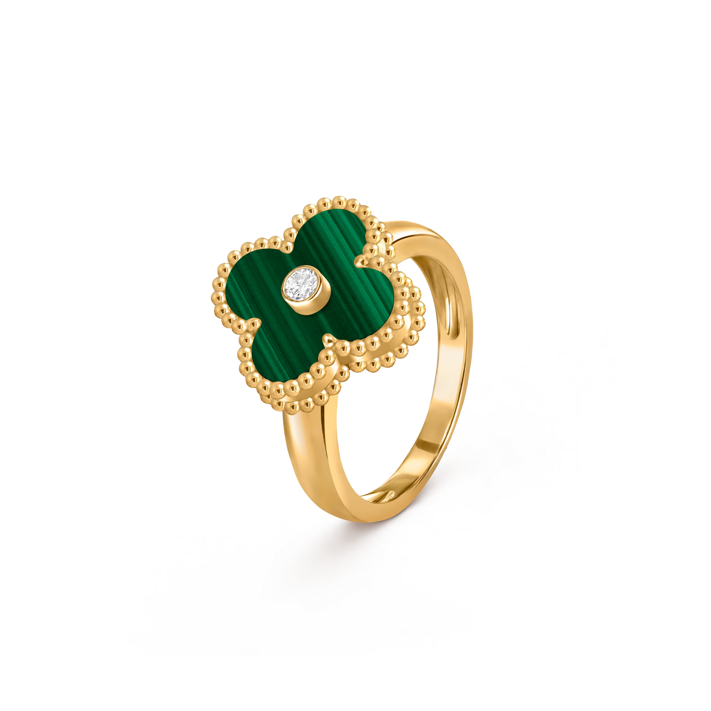Malachite Lucky Clover Ring