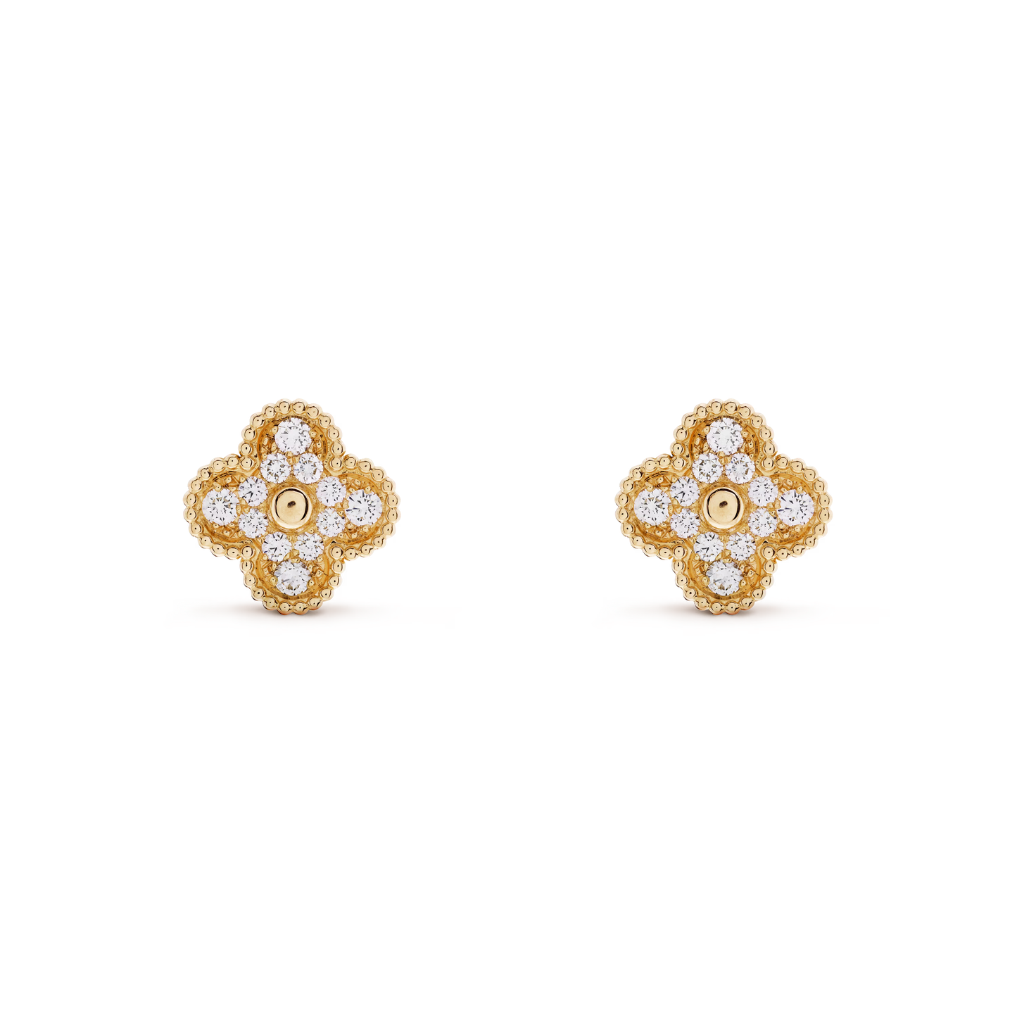 Diamanté Lucky Clover Earrings