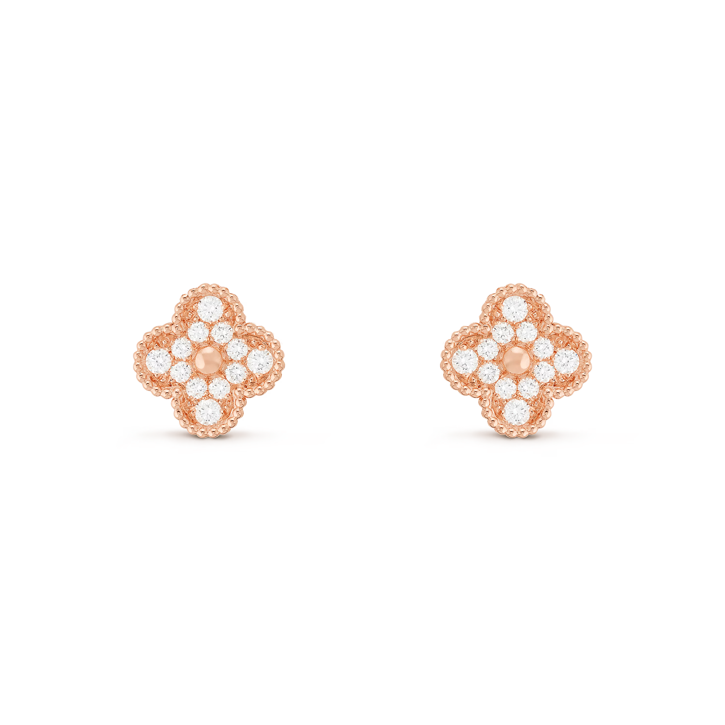 Diamanté Lucky Clover Earrings