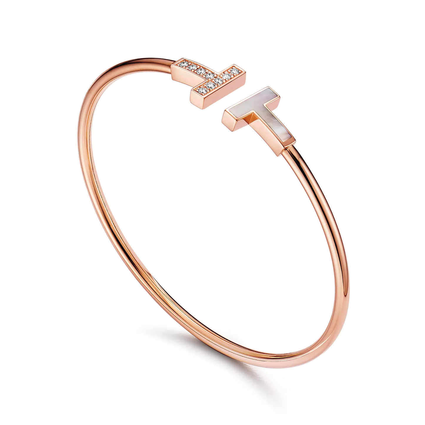 Mother-of-pearl & Diamanté Timeless T Bracelet