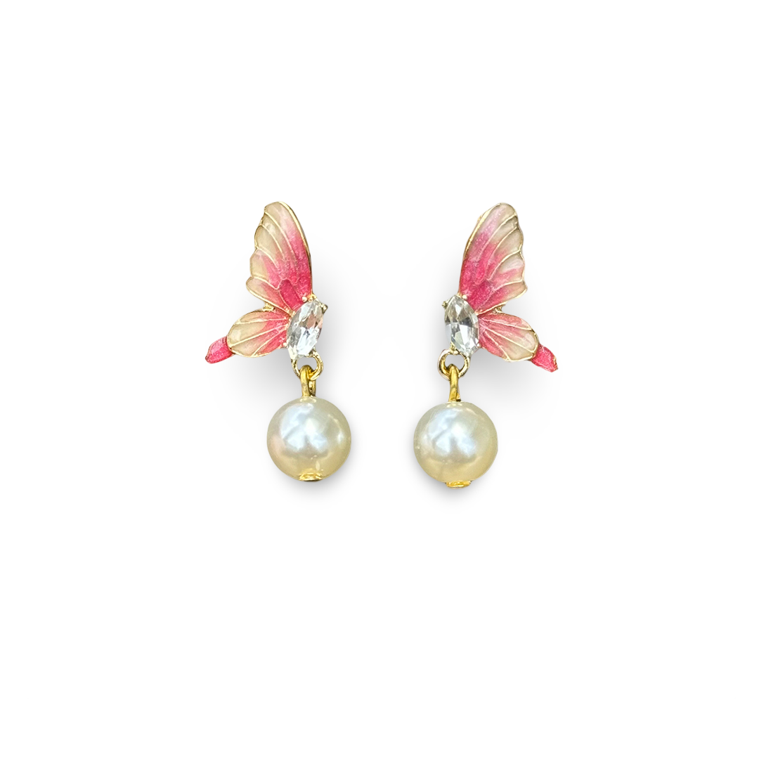 Butterfly Serenade Pearl Earrings