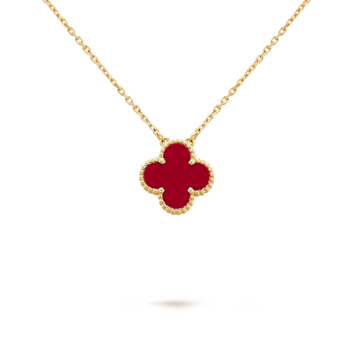 Carnelian Clover Motif Pendant
