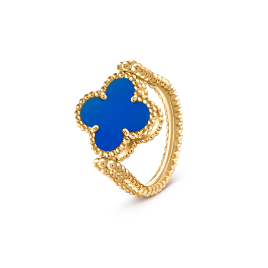 Agate Clover Reversible Ring