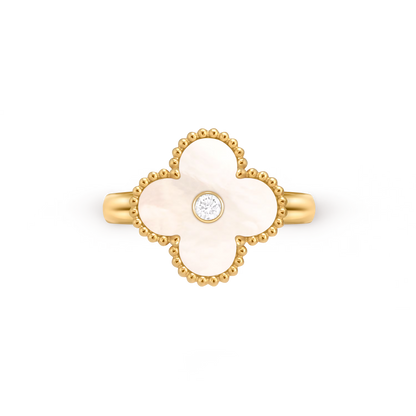 Mother-of-pearl Lucky Clover Ring