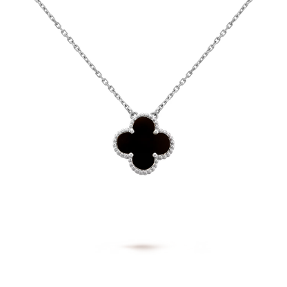 Onyx Lucky Clover Pendant