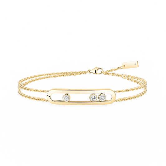 Trio Motion Dual-Chain Bracelet