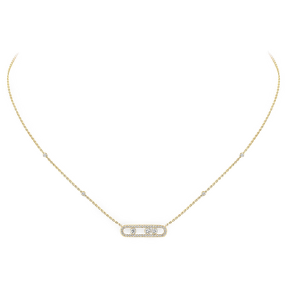 Trio Motion Pavé Necklace
