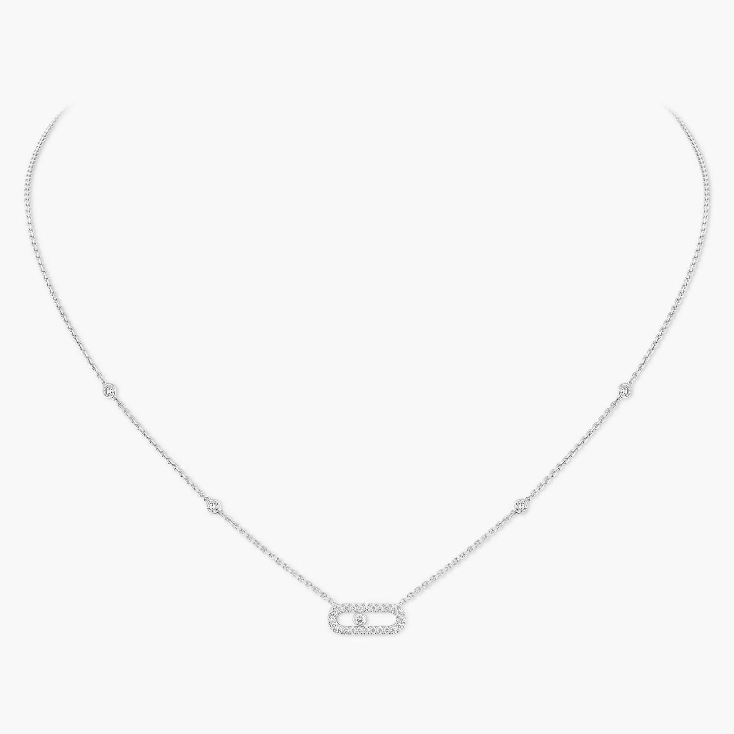 Solo Motion Pavé Necklace