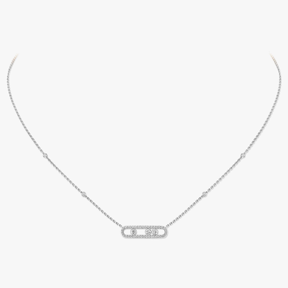 Trio Motion Pavé Necklace