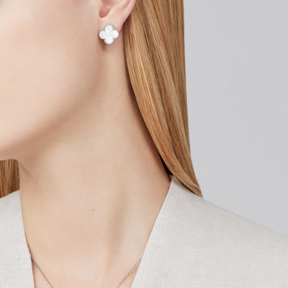 Mother-of-pearl Lucky Clover Earrings
