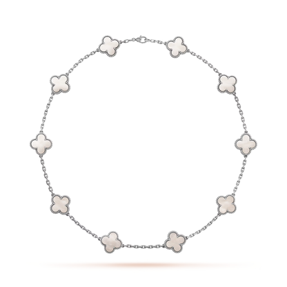 Mother-of-pearl Lucky Clover Necklace