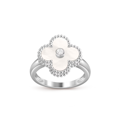 Mother-of-pearl Lucky Clover Ring