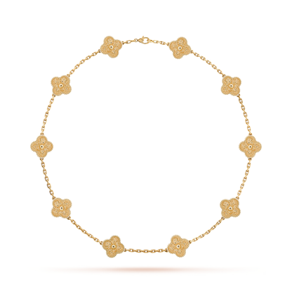 Grainé Clover Motif Necklace