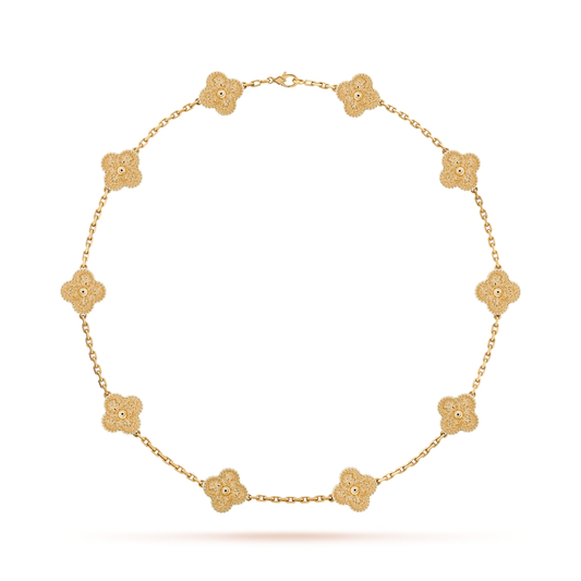 Grainé Clover Motif Necklace