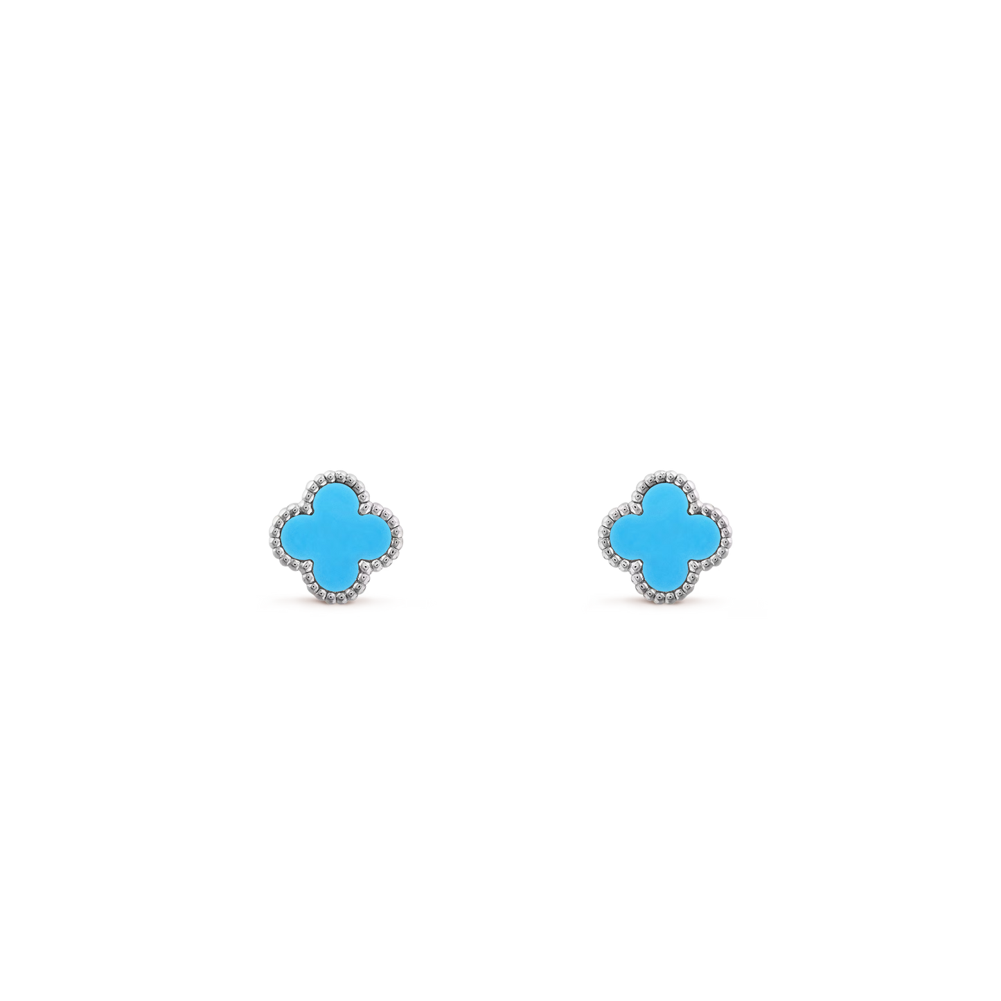 Turquoise Petite Lucky Clover earstuds