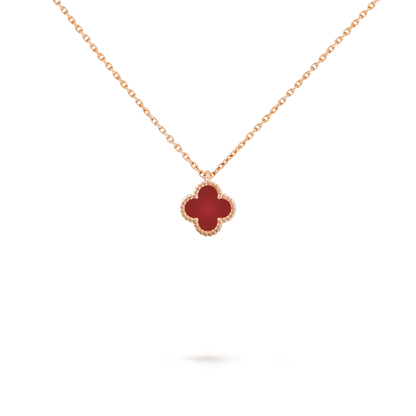 Carnelian Petite Lucky Clover Pendant