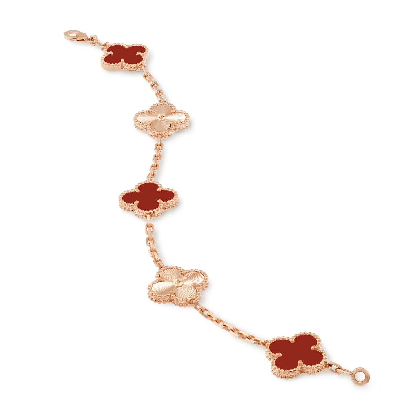 Carnelian & Lumière Lucky Clover Bracelet