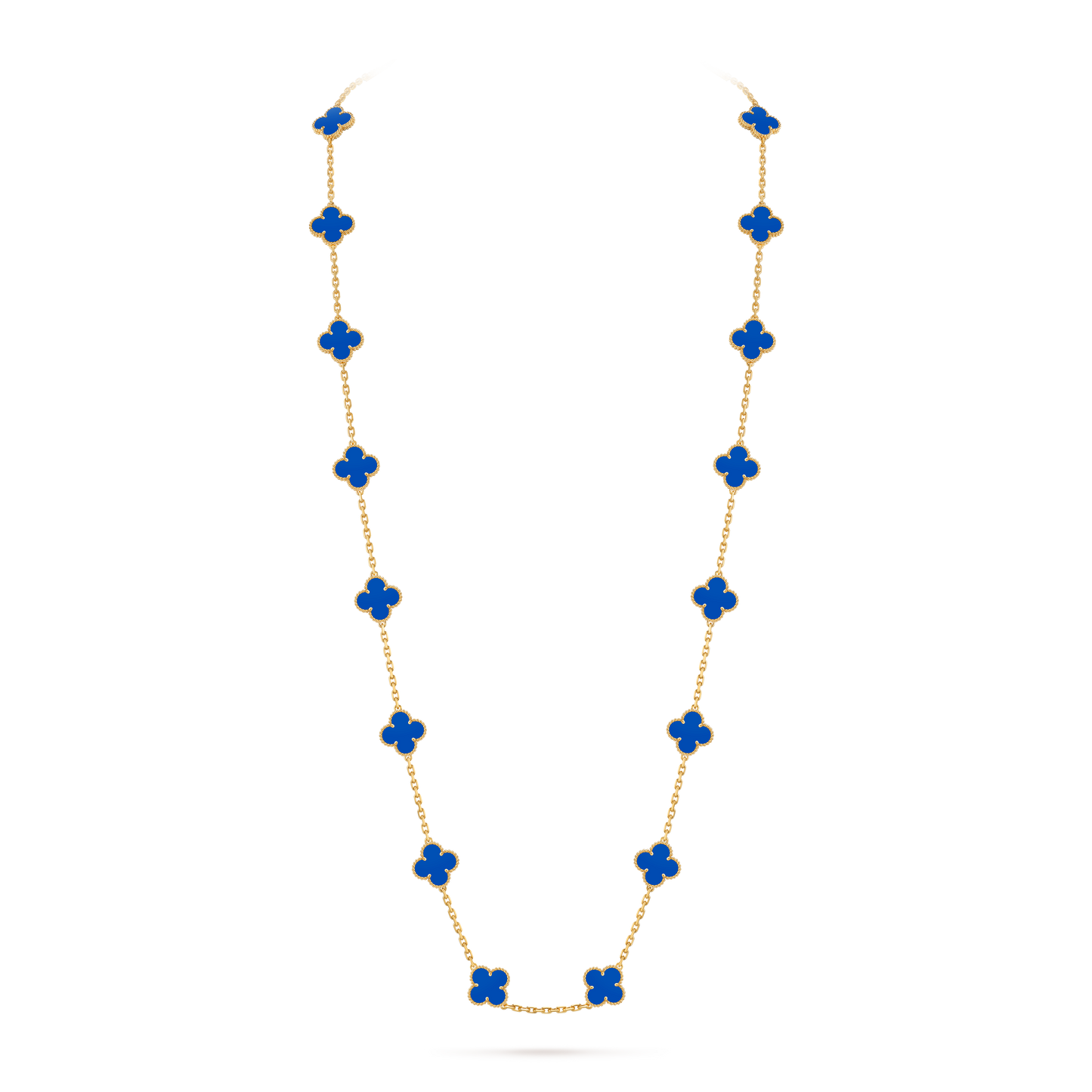 Agate Lucky Clover Long Necklace